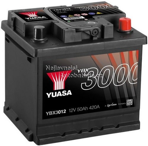 Autobaterie YUASA CA bezdrbov 12V 52Ah 450A (12 50) - Kliknutm na obrzek zavete
