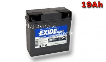 Motobaterie EXIDE BIKE Factory Sealed 19Ah, 12V, GEL12-19 - Kliknutm na obrzek zavete