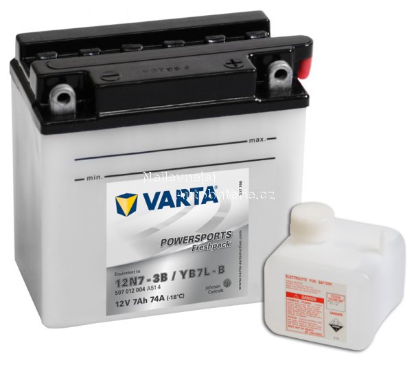 Motobaterie VARTA freshpack YB7L-B / 12N7-3B, 7Ah, 12V - Kliknutm na obrzek zavete