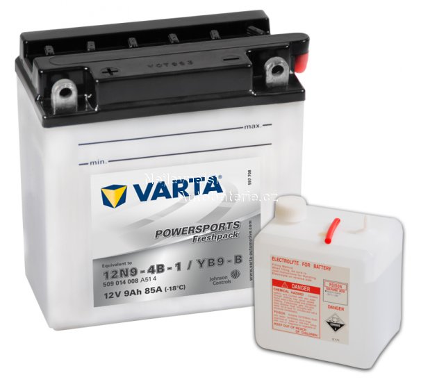 Motobaterie VARTA freshpack 12N9-4B-1 / YB9-B, 9Ah, 12V - Kliknutm na obrzek zavete