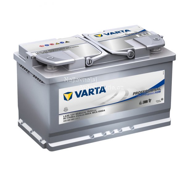 Trakn,start.baterie Varta Professional AGM 12V 80Ah 800A - Kliknutm na obrzek zavete