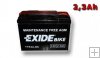 Motobaterie EXIDE BIKE Maintenance Free 2,3Ah, 12V YT4B-BS