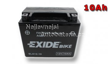 Motobaterie EXIDE BIKE Factory Sealed 10Ah, 12V, AGM12-10 - Kliknutím na obrázek zavřete