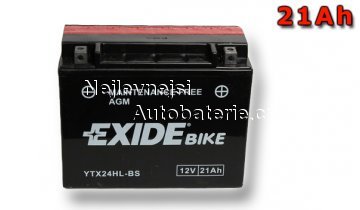 Motobaterie EXIDE BIKE Maintenance Free 21Ah, 12V YTX24HL-BS - Kliknutm na obrzek zavete