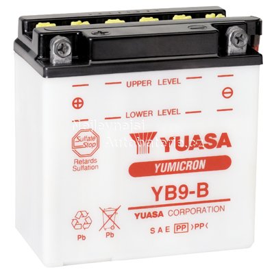 Motobaterie Yuasa "YUMICRON" 12V, 9Ah, 130A, YB9-B - Kliknutm na obrzek zavete