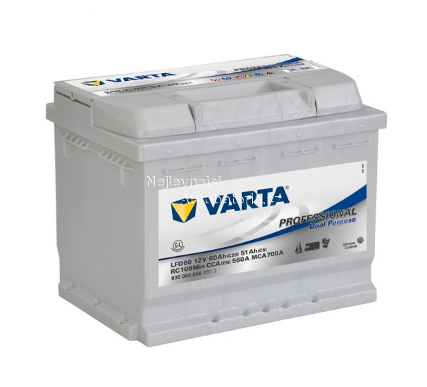 VARTA Professional Dual Purpose 60Ah , LFD60 - Kliknutím na obrázek zavřete