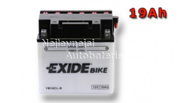 Motobaterie EXIDE BIKE Conventional 19Ah, 12V YB16CL-B - Kliknutm na obrzek zavete