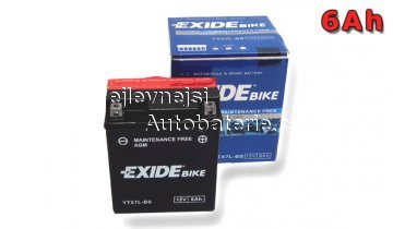 Motobaterie EXIDE BIKE Maintenance Free 6Ah, 12V YTX7L-BS - Kliknutm na obrzek zavete