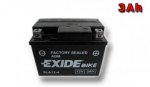 Motobaterie EXIDE BIKE Factory Sealed 3Ah, 12V, AGM12-4