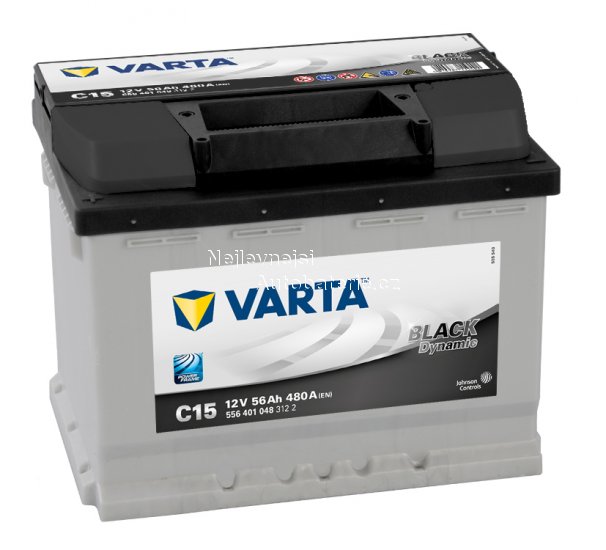 Autobaterie VARTA BLACK Dynamic 56Ah, 12V, C15 - Kliknutím na obrázek zavřete