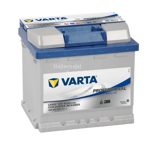 VARTA Professional Starter 52Ah , LFS52 - Kliknutm na obrzek zavete