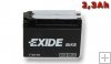 Motobaterie EXIDE BIKE Maintenance Free 2,3Ah, 12V YT4B-BS