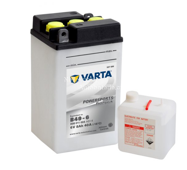 Motobaterie VARTA freshpack B49-6, 8Ah, 6V - Kliknut�m na obr�zek zav�ete
