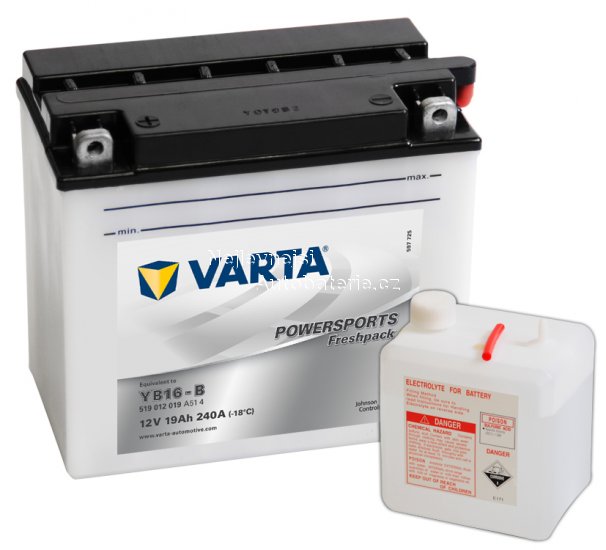 Motobaterie VARTA freshpack YB16-B, 19Ah, 12V - Kliknutm na obrzek zavete