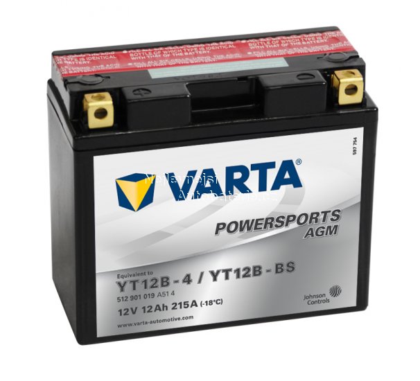 Motobaterie VARTA AGM YT12B-BS, 12Ah, 12V - Kliknut�m na obr�zek zav�ete
