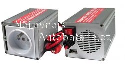 Mni napt DC/AC 12V->230V/200W s USB konektorem - Kliknutm na obrzek zavete