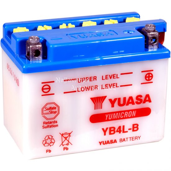 Motobaterie Yuasa "YUMICRON" 12V, 4Ah, 56A, YB4L-B - Kliknutm na obrzek zavete