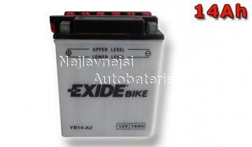 Motobaterie EXIDE BIKE Conventional 14Ah, 12V YB14-B2 - Kliknutm na obrzek zavete