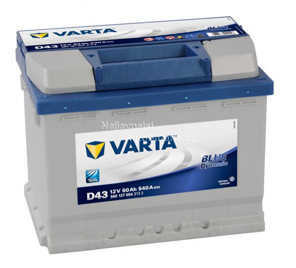 Autobaterie VARTA BLUE Dynamic 60Ah, 12V, D43 - Kliknutm na obrzek zavete
