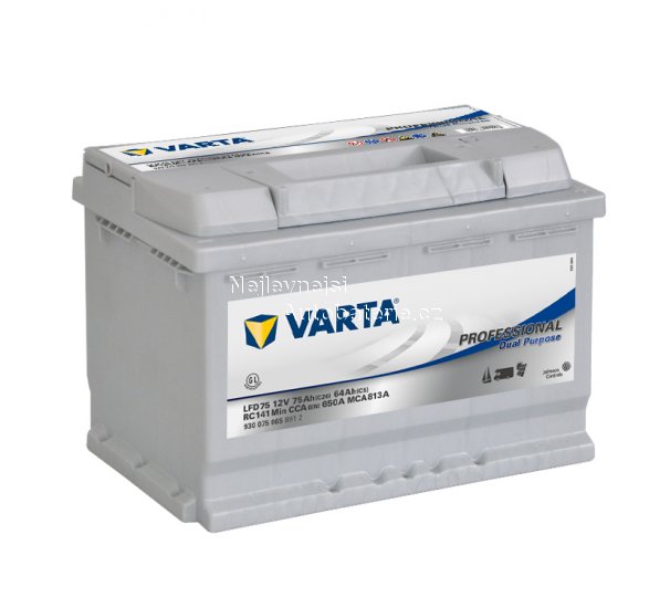 VARTA Professional Dual Purpose 75Ah , LFD75 - Kliknutm na obrzek zavete