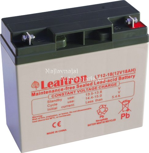 Leaftron LT12-18 12V/18Ah - Kliknutm na obrzek zavete