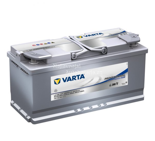 Trakční,start.baterie Varta Professional AGM 12V 105Ah 950A - Kliknutím na obrázek zavřete