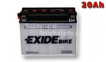 Motobaterie EXIDE BIKE Conventional 20Ah, 12V Y50-N18L-A - Kliknutm na obrzek zavete