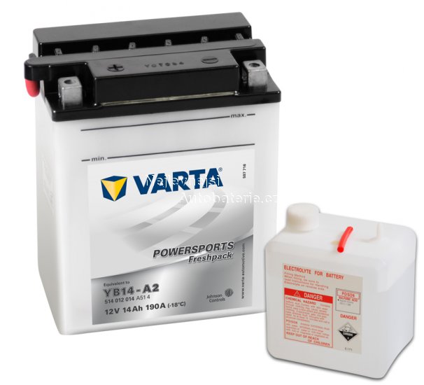 Motobaterie VARTA freshpack YB14-A2, 14Ah, 12V - Kliknutm na obrzek zavete